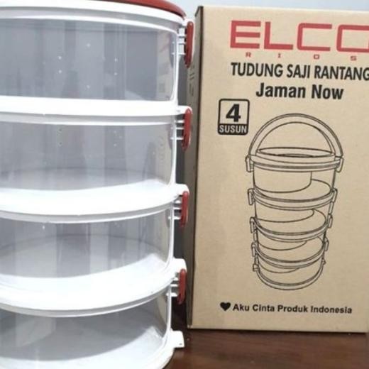 Tudung Saji Elco/ Tudung Elco Rantang 4 Susun / Tudng Saji Serbaguna