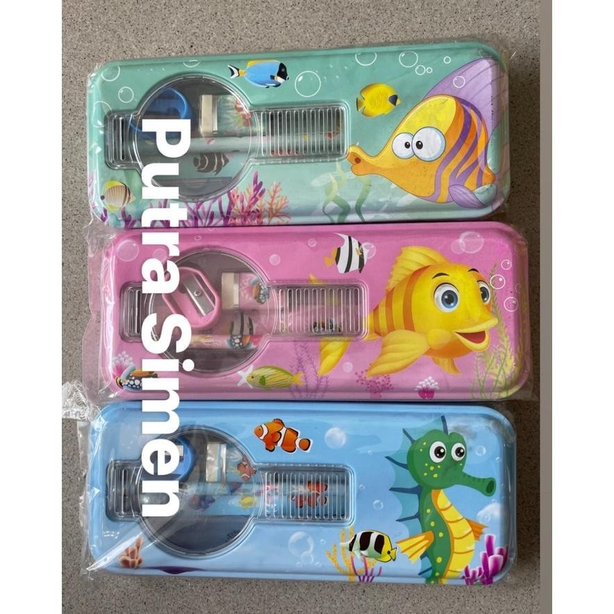 

Gc27 1 Set Tempat Pensil Ikan Pensil Case Kaleng Sale