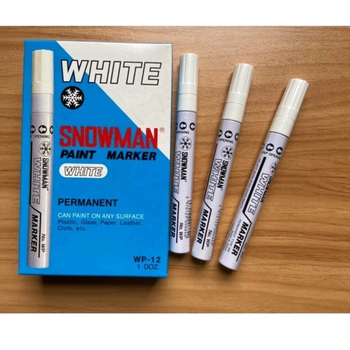 

Sarila Spidol Snowman White Paint Marker Putih Wp 12 /1 Box