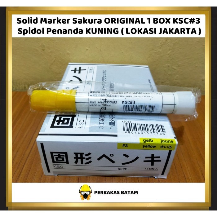 

Sarila Solid Marker Sakura Kuning 1 Box Ksc#3 Spidol Penanda Besi Steel Baja