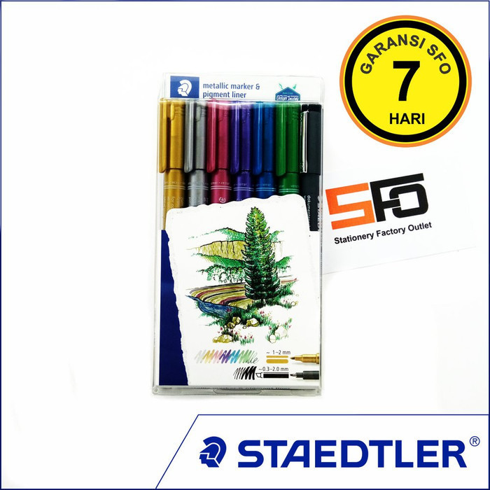 

Sarila Spidol Metallic Staedtler Isi 6 Pigment - Metallic Marker