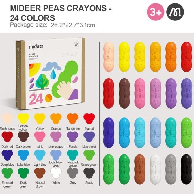 

Mideer Washable Beewax Pease Crayon Krayon Warna Mewarnai Anak Anak LAJ