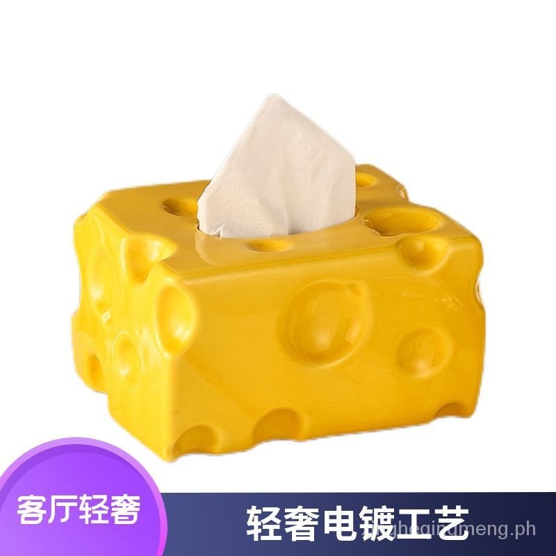 Keju Fun Tissue Tissue Karton Rumah Tangga Kreatif Tissue Carton Cream Crameue ​​Box Lignury Mewah D