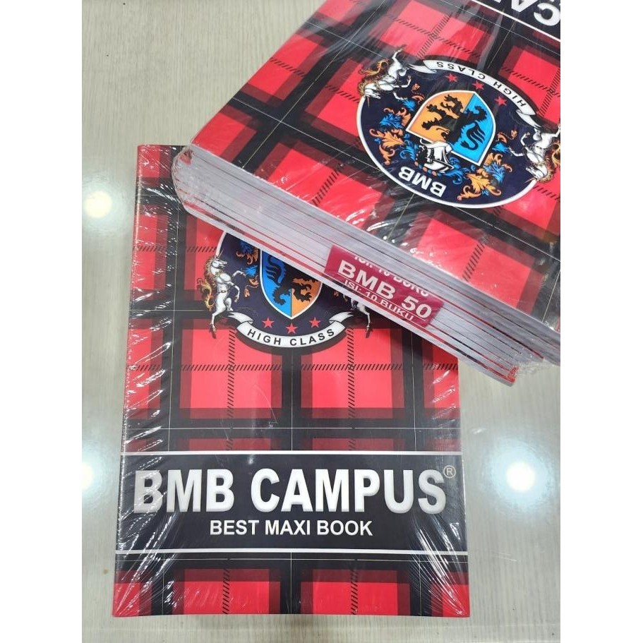 

Buku Tulis Campus 50 Lembar -Boxy - per pack - isi 10 Buku TAC