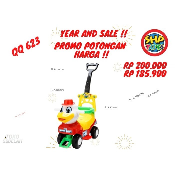 Mainan Anak Mobil Mobilan Duduk Dorong Bebek Duck Qq 623 - Shp Toys