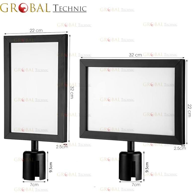 

Sign Frame A4 Standing Holder Signage Poster Stainless / Papan Tiang Antrian