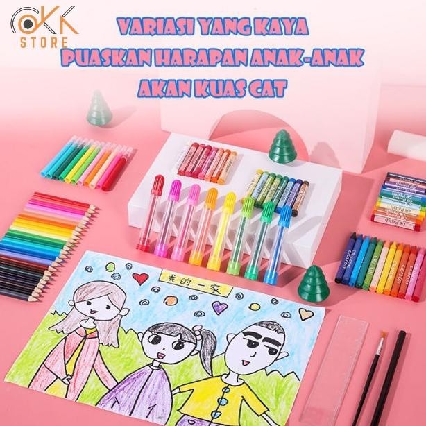 

Up15 CodOkk Set Crayon Set 208Pcs Krayon Mewarnai Anak 208Pcs / Pensil Warna Set 208Pcs Crayon 208 Pcs Set Pensil Warna Pastel Pensil Minyak Warna Untuk Melukis Dan Mewarnai Cod