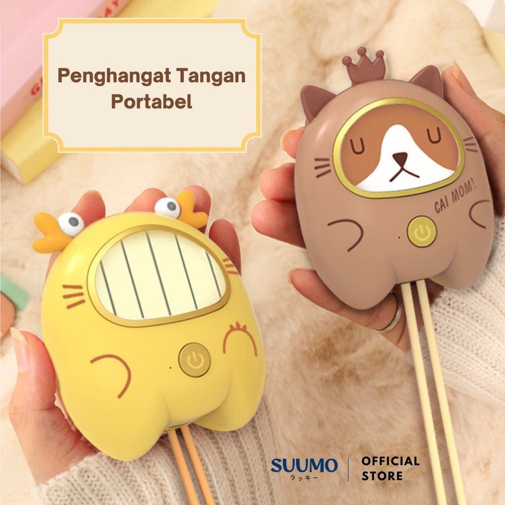 Suumo Penghangat Tangan Portabel Pereda Nyeri Perut Mini Lucu