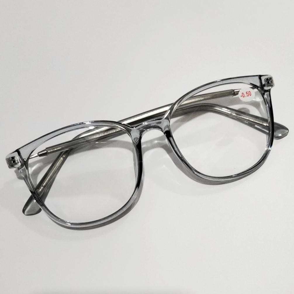 Kacamata Minus Rabun Jauh Pria Wanita Ukuran -0.50 S/D -4.00 Warna Hitam Doff, Peach, Abu Gagang Tul