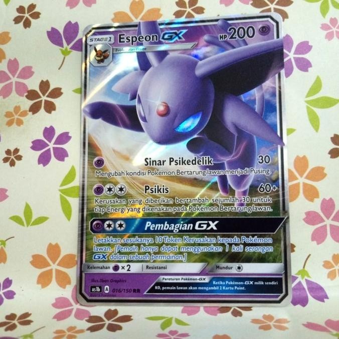 POKEMON TCG INDONESIA ESPEON GX RR FOIL HEMAT