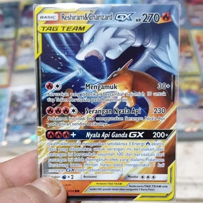 RESHIRAM CHARIZARD GX RR - POKEMON TCG INDONESIA BEST SELLER