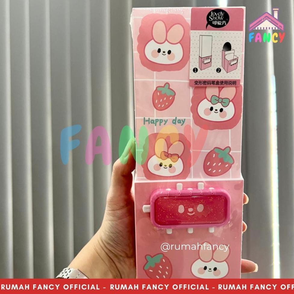 

By05 [FREE BUBBLE + DUS] Tempat Pensil PREMIUM Kotak Pensil Plastik KAX 220 1 SUSUN motif karakter Girl / Animal Kunci Kode Model Rak Susun + Cermin Premium