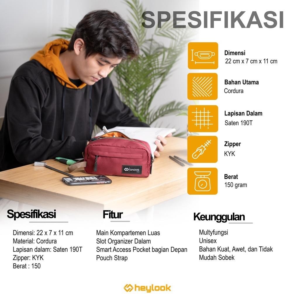 

y-76 HEYLOOK Project - Tempat Pensil EIKO Kotak Pensil Pencil Case Kostak Anak Atk Sekolah Kuliah Kantor Kerja Premium