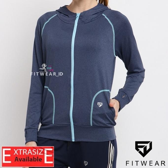 Jaket Olahraga Fitwear (Running, Sepeda , Gym ) BORDER THUMB [BLUE]