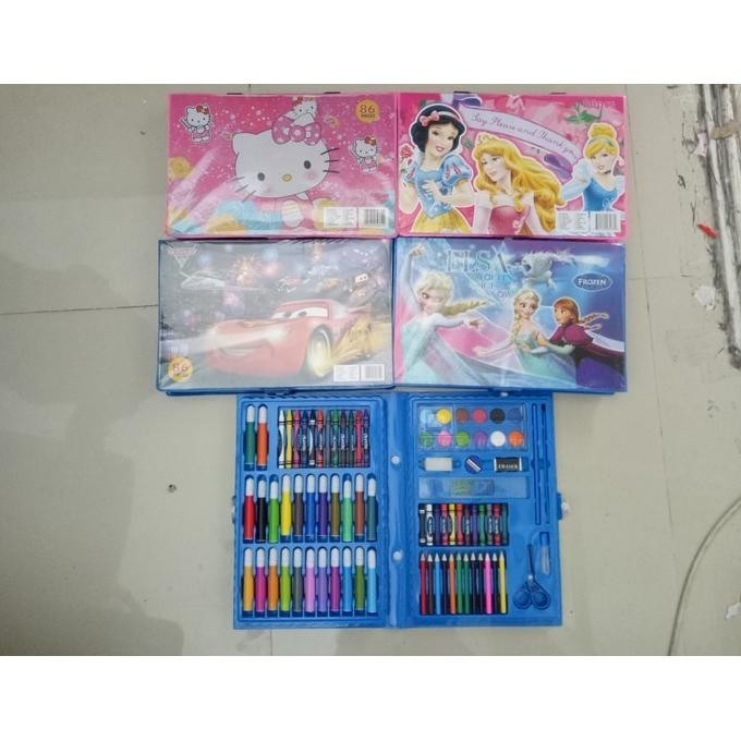 

SGS Crayon Pensil Warna Anak Alat Tulis Set Koper 86 Back To School KS88