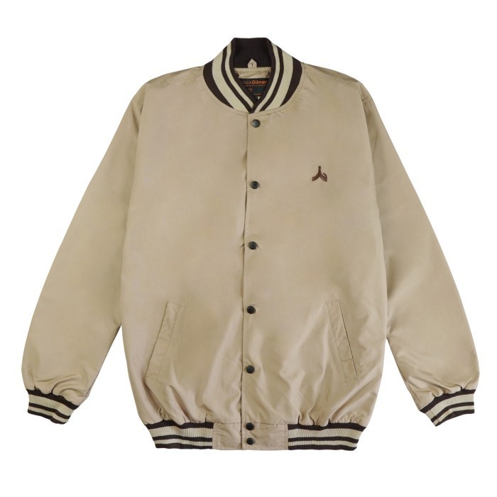 Gratis Ongkir KIZARU X JACK GILMER Varsity Jaket AMMOS Cream - M HOT SALE