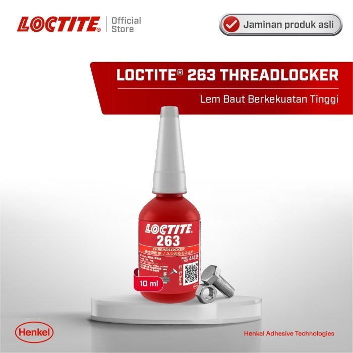 

Henkel LOCTITE 263 Threadlocker Lem Baut 10 ml