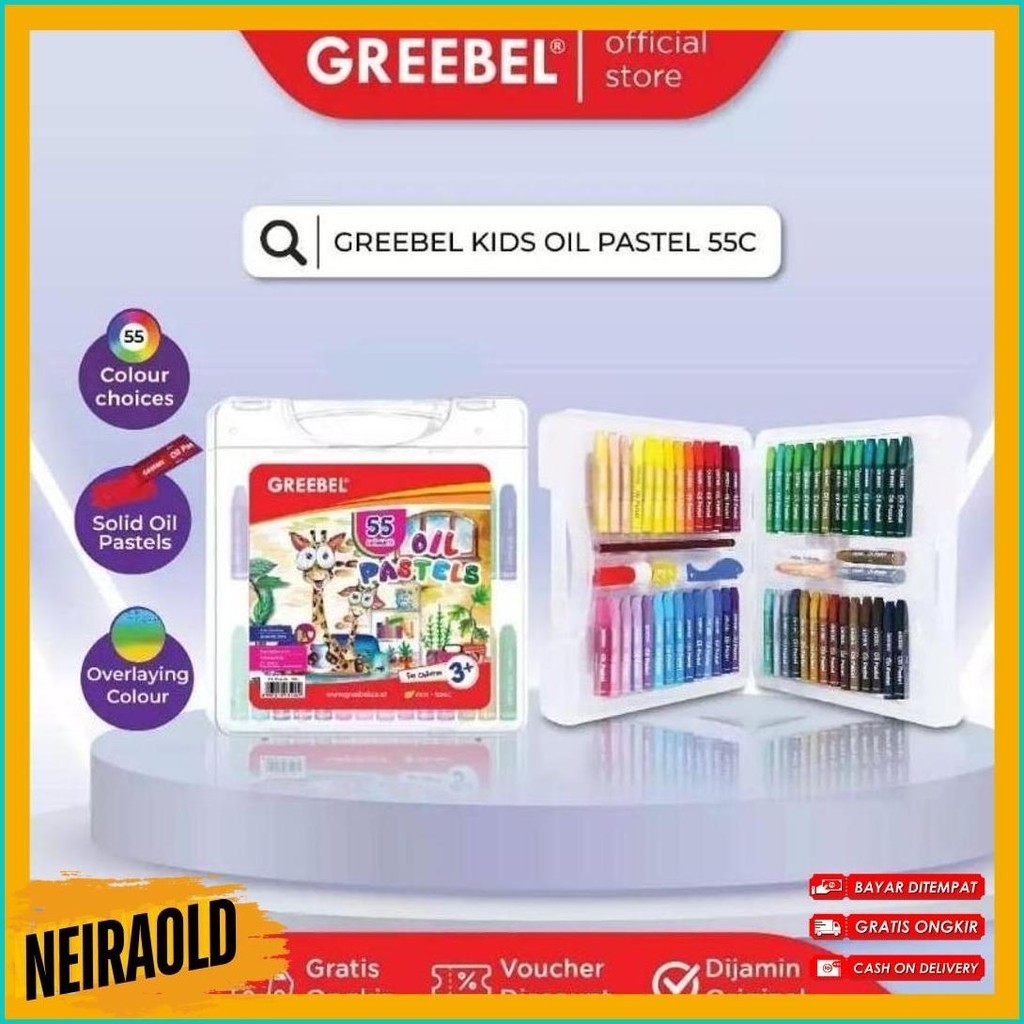 

Greebel Crayon 55 Warna / Oil Pastel Greebel 55 Warna (Cod)