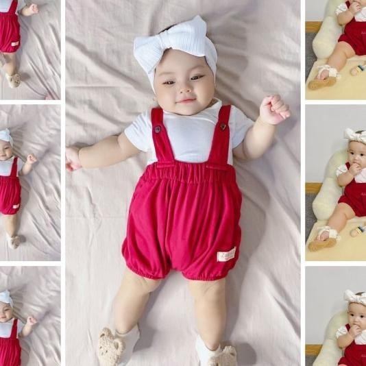 Jumper Bayi Newborn Perempuan Set Bando Newborn Umur 0 Bulan - 20 Bulan / Setelan Lucu / Onset Bayi 