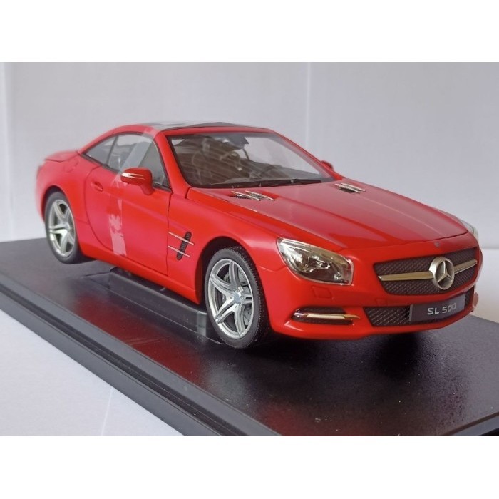 Ane Diecast Mercedes-Benz Sl500 2012 Merah Welly 1:18 Mobil Sport Murah