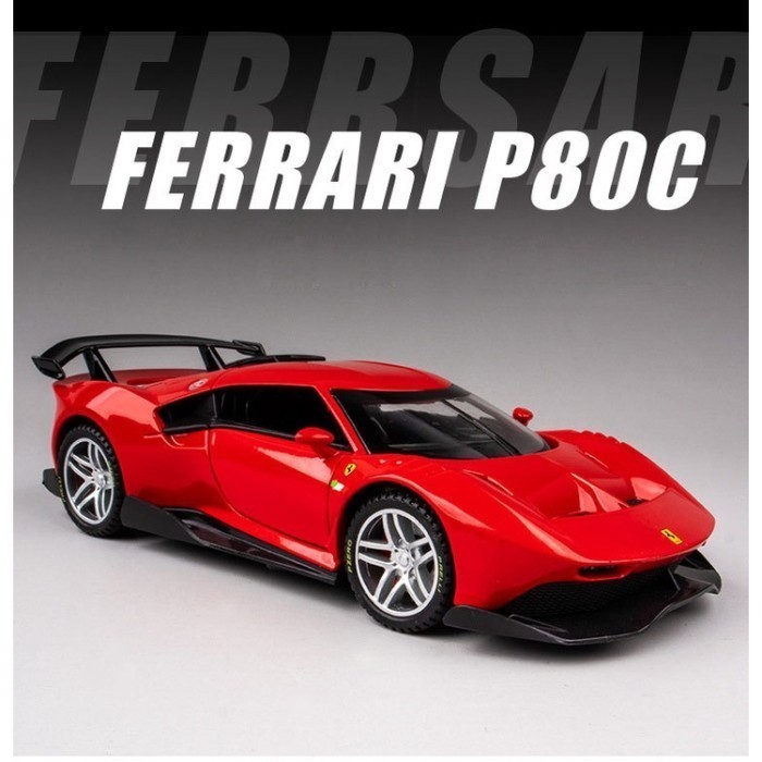 Ane Diecast Mobil 1/32 Ferrari P80C Vulcan Ver Mainan Anak 32
