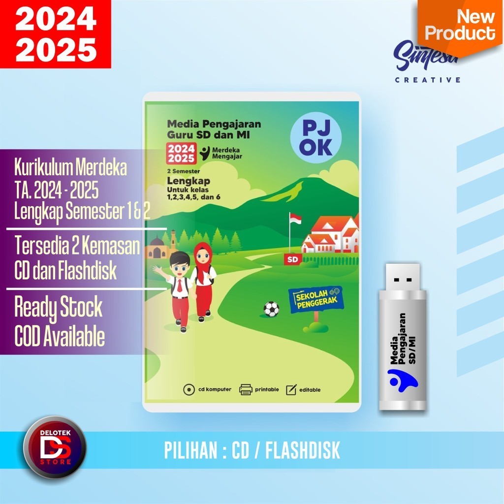 CD & FLASHDISK PERANGKAT PEMBELAJARAN RPP MODUL AJAR KURIKULUM MERDEKA MAPEL PJOK KELAS 123456 UNTUK