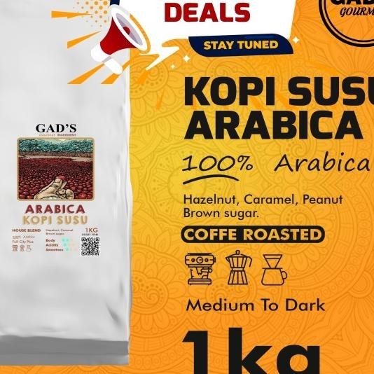 

Kopi Susu Arabica House Blend Espresso Coffee Roasted 1Kg