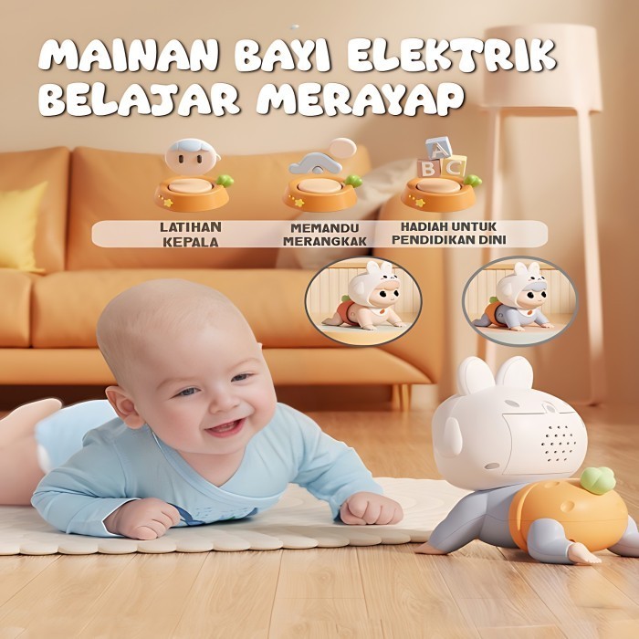 

Belajar Merangkak Mainan / Bayi Merangkak Elektrik Musikal Bayi