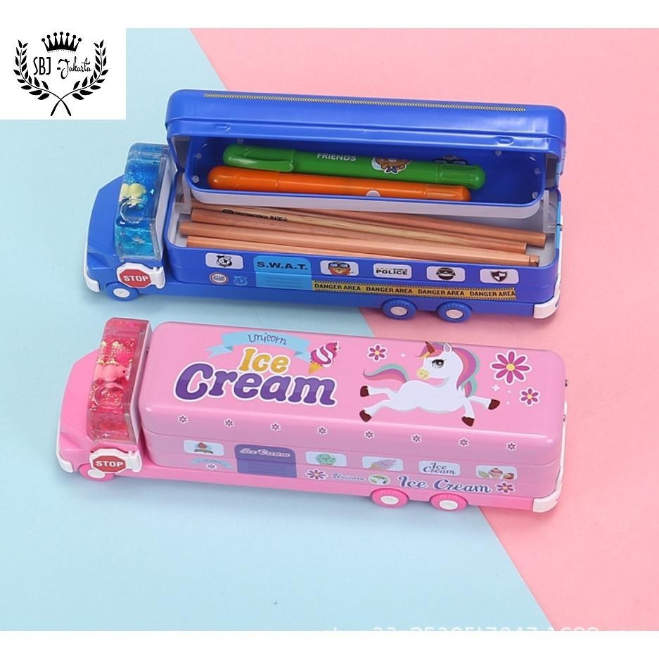 

Best Promo Tempat Pensil Kotak Pensil Bus Double Decker Metal Series Unik Lucu BisaCod