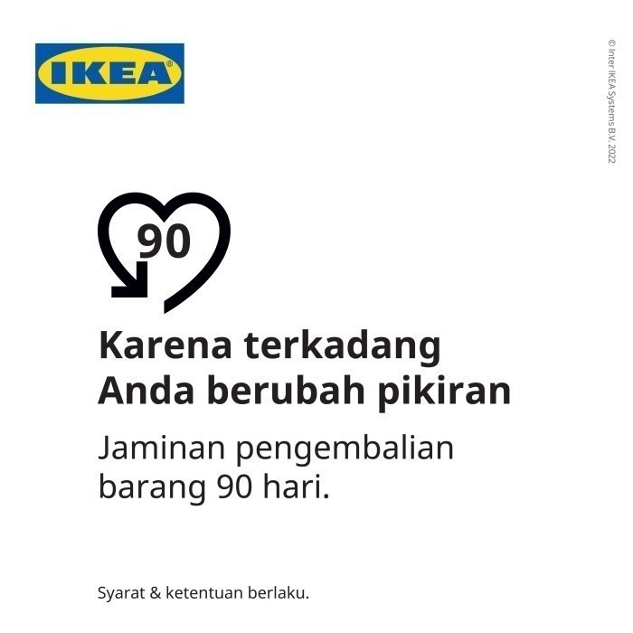 Ikea Pinntorp Meja Makan Minimalis Cokelat/Putih125X75 Cm