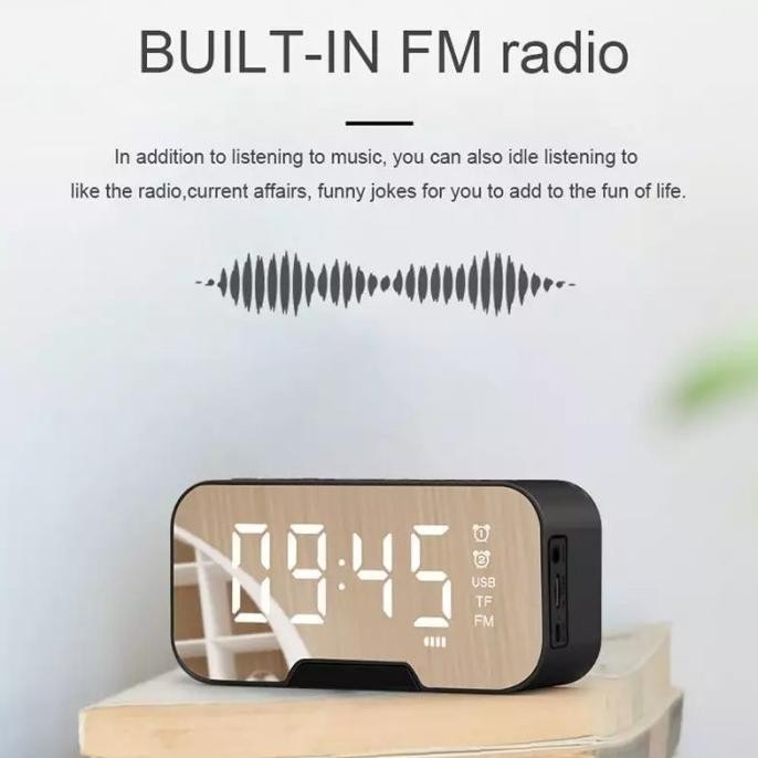 

Digital Clock with Bluetooth Speaker Alarm / Jam Digital Bluetooth MS