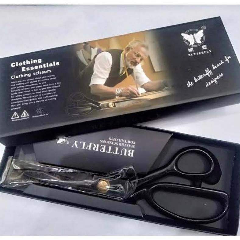 

Cuci Gudang ORIGINAL Gunting Bahan Kain Butterfly Baja Hitam 8 / 9 / 10 Inch Termurah