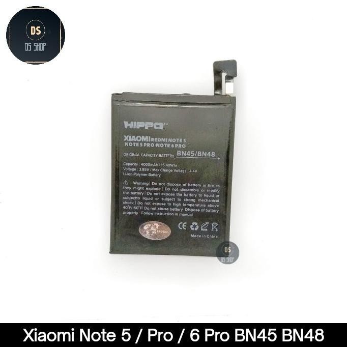 Baterai Xiaomi Redmi Note 5 / Pro / 6 Pro BN45 BN48 HIPPO BN 45 BN 48