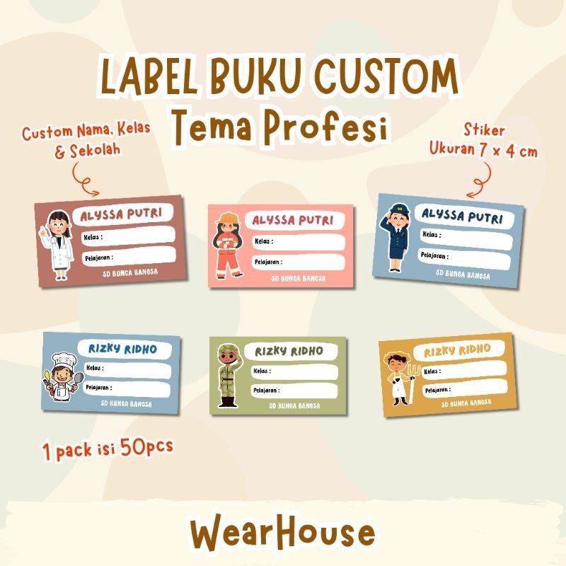 

50PCS STIKER BUKU ANAK / LABEL STIKER / LABEL BUKU PELAJARAN / LABEL BUKU / STIKER BUKU / STIKER BUKU PELAJARAN / BUKU ANAK / STIKER ANAK