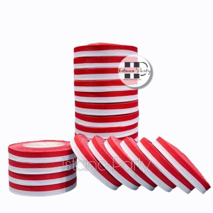 

!!!!!!] pita satin Merah putih ukuran 0,5inch / ikat kepala 17 agustus 1,25cm