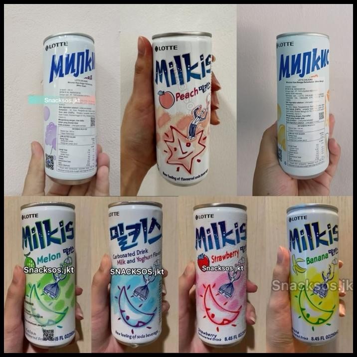 

Lotte Chilsung Milkis Strawberry / Melon / Milk And Yogurt Soda Korea