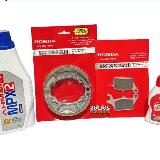 Paket Kampas Rem Depan Belakang Oli Mpx2 Oli Gear Beat Vario Scoopy