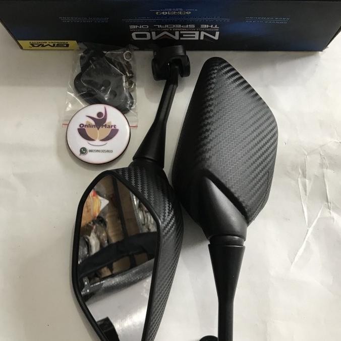 karbon spion R25 pendek karbon model lipat nemo variasi nmax ninja rr cbr150