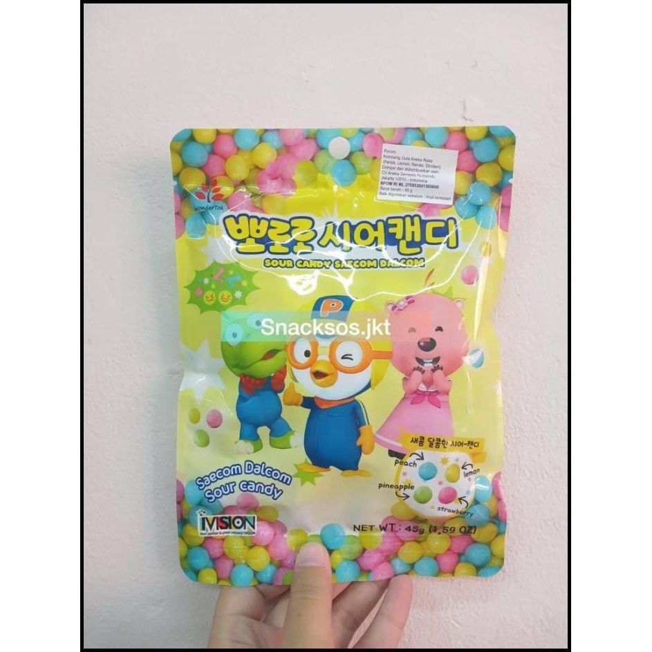 

Pororo Sour Candy Saecom Dalcom Korea 45Gr
