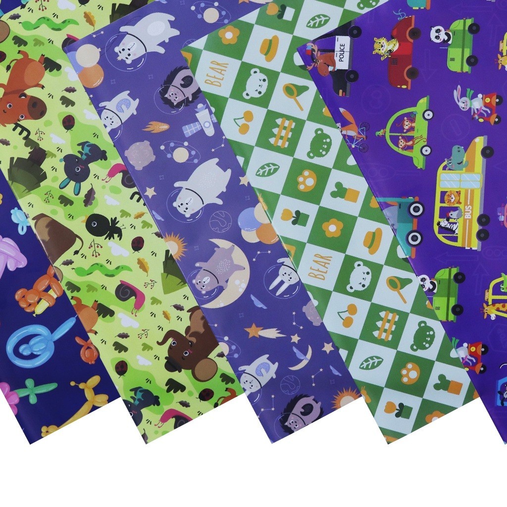 

iDk90 [Pelangi Stationery] SiDU Kertas Kado Glossy Motif Kartun 50 Lembar