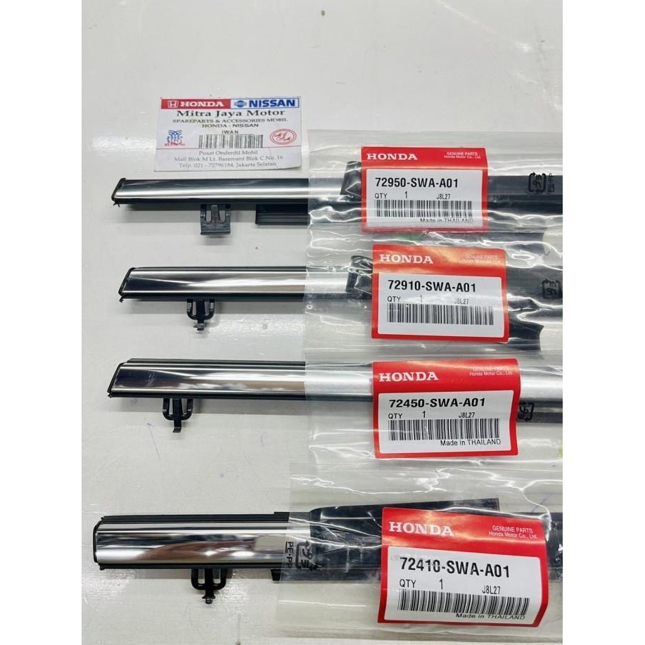 Pelipit Karet Kaca Luar Pintu 1 Set Honda Crv Gen3 Original Thailand