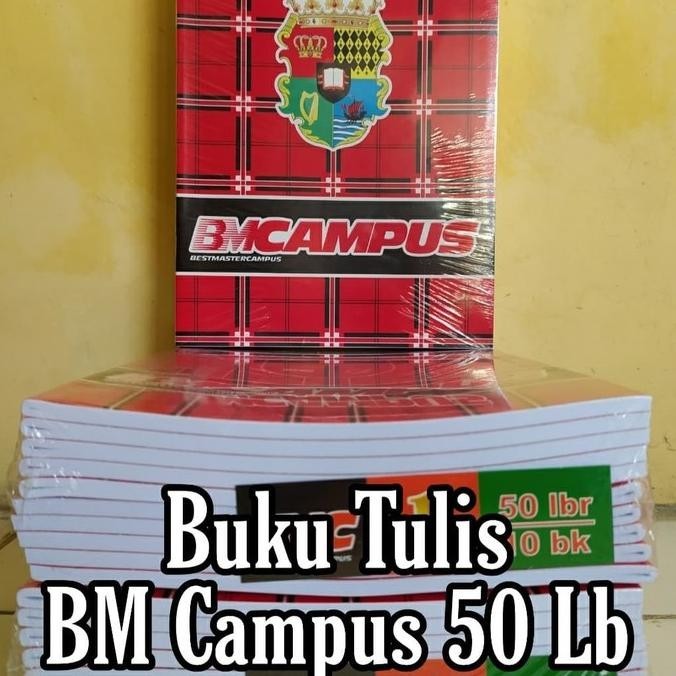 

10 pcs BUKU Tulis BOSS 50 lembar Buku CAMPUS sekolah Buku garis BOXY