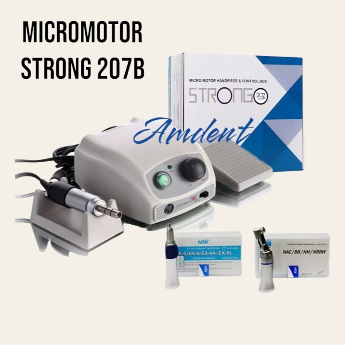 Dental Micromotor Mikromotor Strong 207B Lengkap