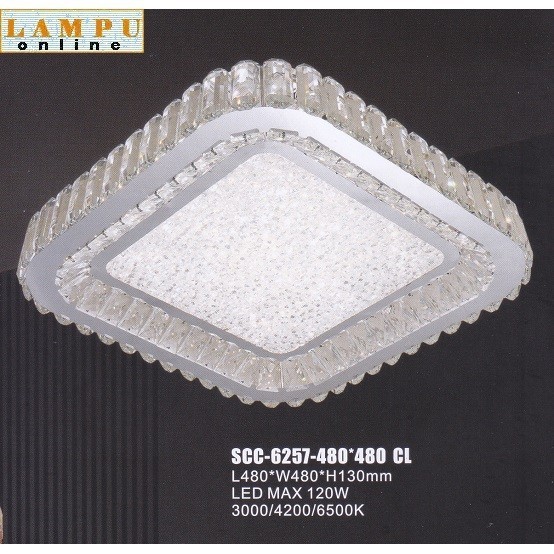 Lampu Hias Plafon Led 3 Warna Kotak Scc-6257-480-480 Lampu