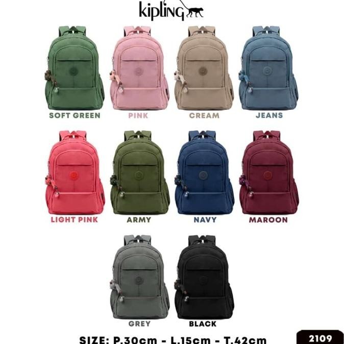 Tas Ransel Kipling - Tas Laptop Backpack Sekolah Ukuran Besar
