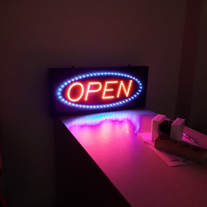 Lampu Open Sign Board Led Op-220Rbc / Lampu Open Led Lampu