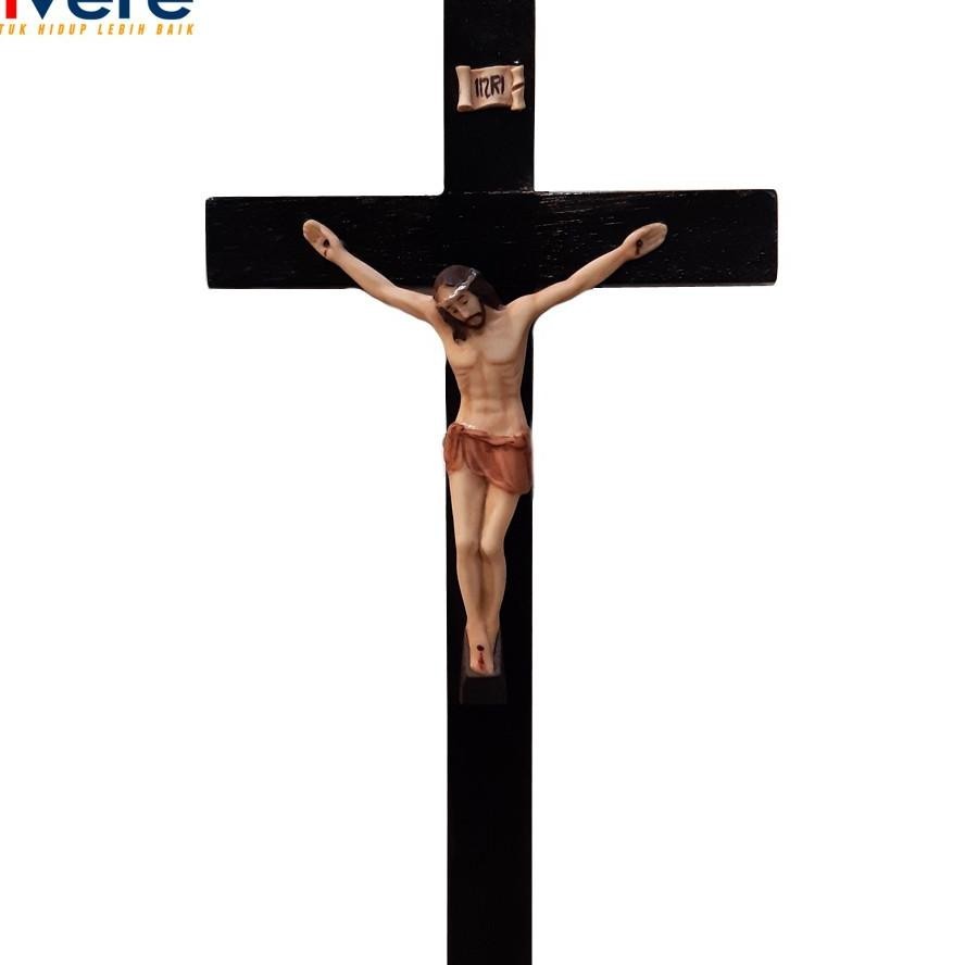 Salib Kayu Yesus  Berwarna