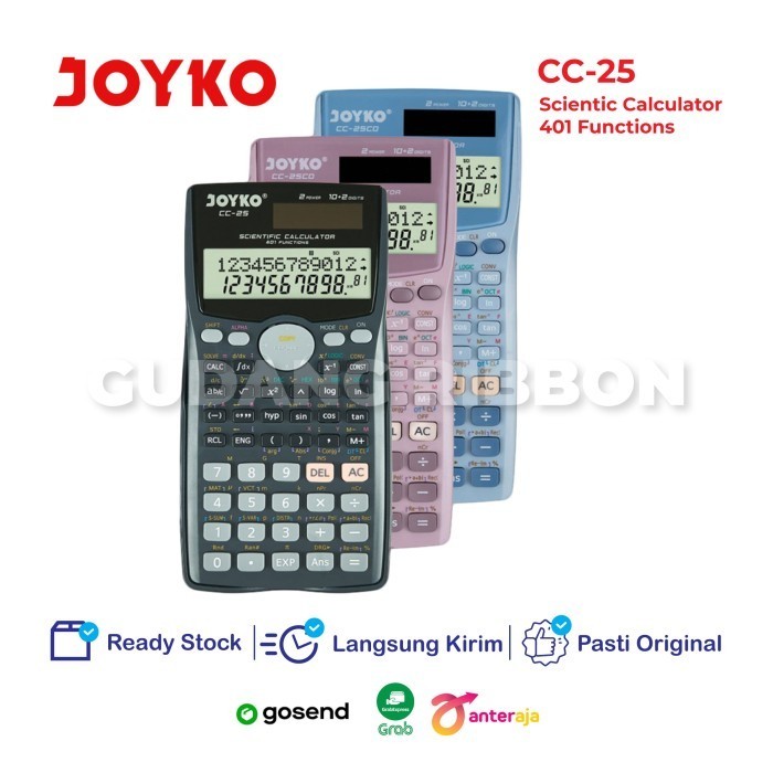 

Ready JOYKO CC-25CO CALCULATOR SCIENTIFIC KALKULATOR RUMUS MATEMATIKA FISIKA