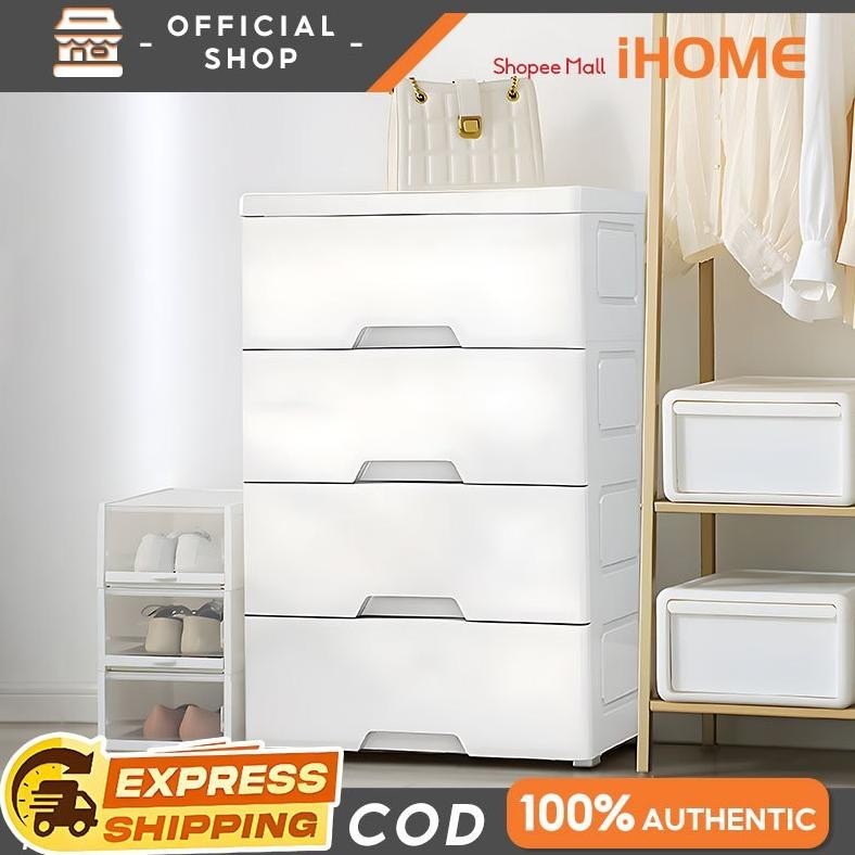 Lemari Plastik Susun / Lemari Pakaian Anak / 48*30*113CM - Putih