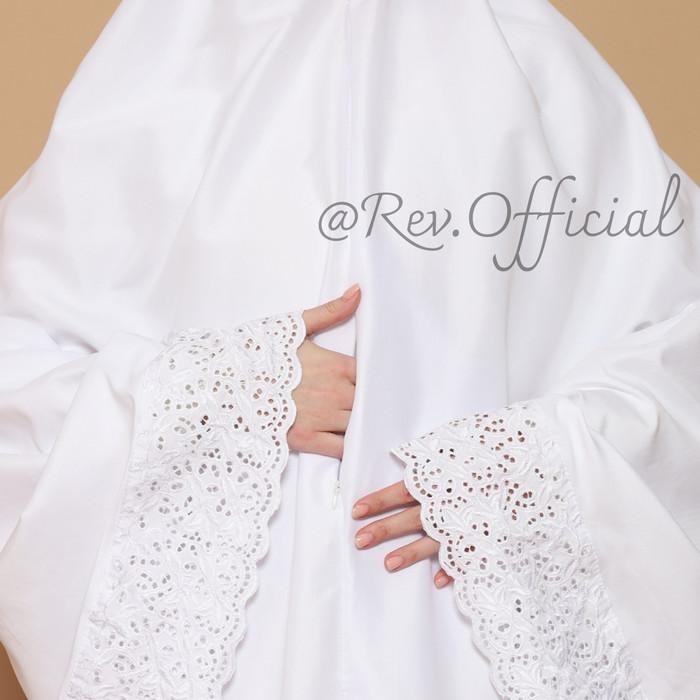 Bergo Kantong Wanita Putih Polos Super Jumbo Haji Dan Umroh